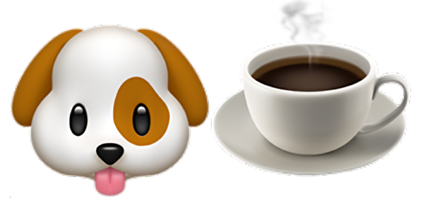 Cute dog emoji icon